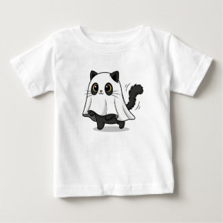 T-shirt Pour Bébé Chat noir Éffrayant mignon et déguisement Ghoost