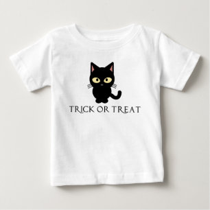 T-shirt Pour Bébé Chat noir mignon Chemise Halloween