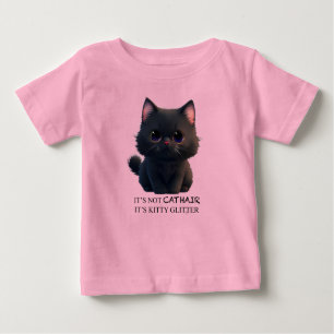 T-shirt Pour Bébé Chat noir moelleux