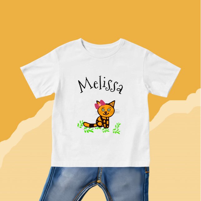 T-shirt Pour Bébé Chat orange (Créateur téléchargé)