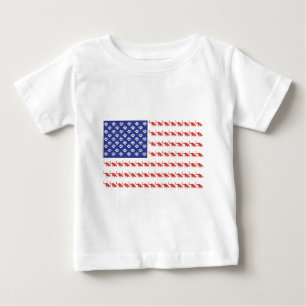 T-shirt Pour Bébé Chat patriotique/États-Unis