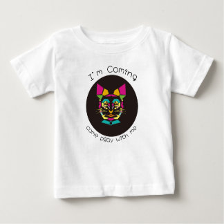 T-shirt Pour Bébé chat pop art