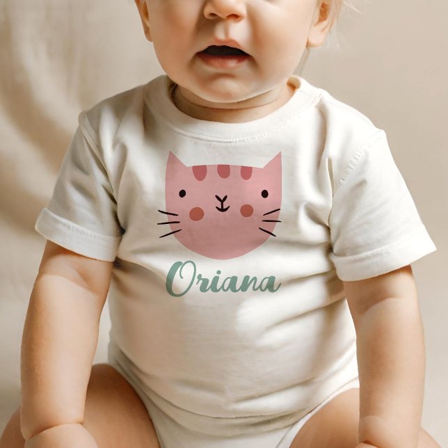 T-shirt Pour Bébé Chat rose Cute Kitty (Créateur téléchargé)