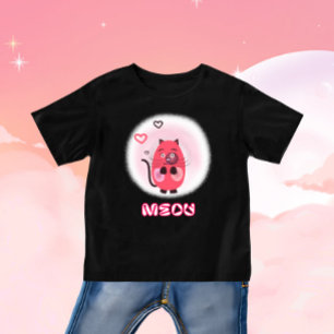 T-shirt Pour Bébé Chat rouge mignon