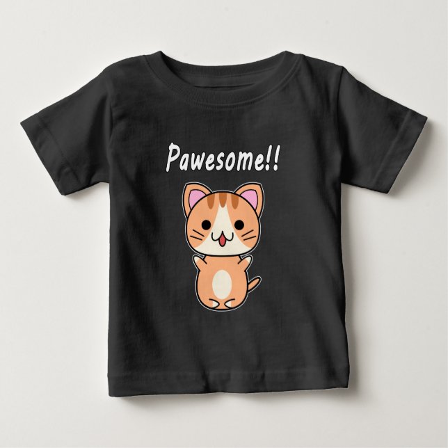 T-shirt Pour Bébé Chat roux incroyable !! (Devant)