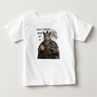 T-shirt Pour Bébé Chat Samouraï Bleu Russe