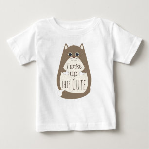 T-shirt Pour Bébé Chat S'Est Réveillé Ce Slogan Mignonne Et Drôle