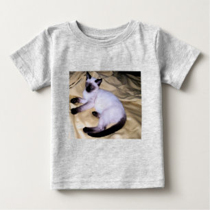 T-shirt Pour Bébé Chat Siamese grès grès animal art animal animal an