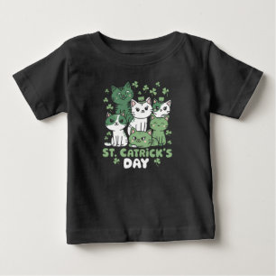 T-shirt Pour Bébé Chat St Patrick's Day Drôle Catrick's Day