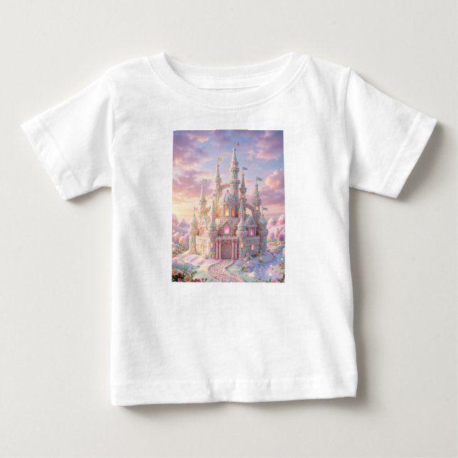 T-shirt Pour Bébé château de bonbons (Devant)