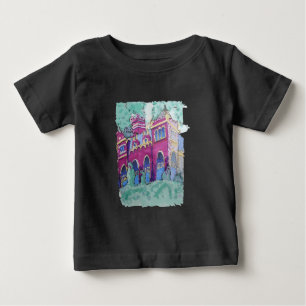 T-shirt Pour Bébé Château violet coloré à Budapest