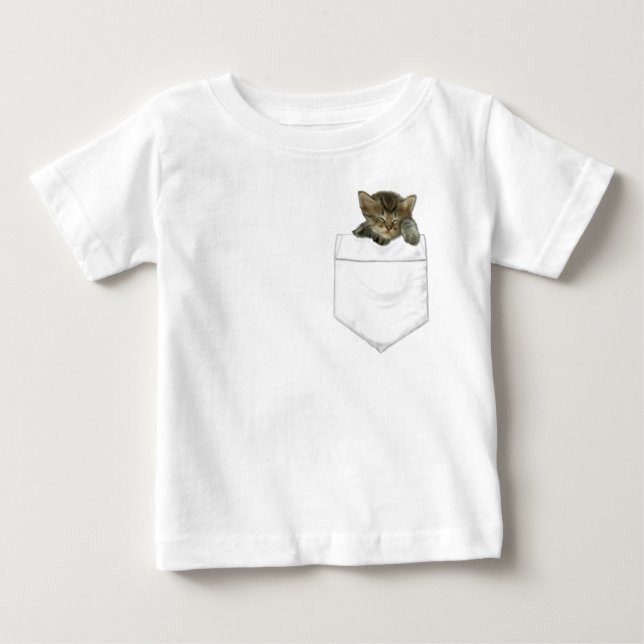 T-shirt Pour Bébé Chaton dans votre poche (Devant)