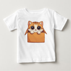 T-shirt Pour Bébé Chaton de dessin animé adorable avec de grands yeu