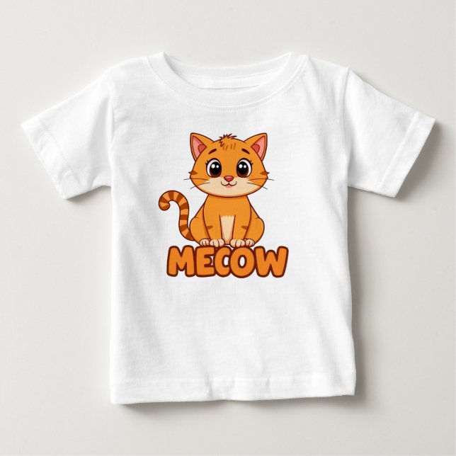 T-shirt Pour Bébé Chaton mignon drôle (Devant)