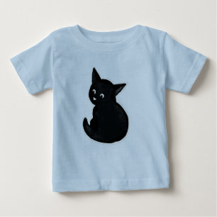 T-shirt Pour Bébé Chaton noir