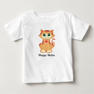 T-shirt Pour Bébé Chaton roux Melin heureux