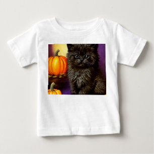 T-shirt Pour Bébé Chaton vintage d'Halloween