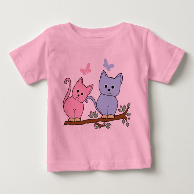 T-shirt Pour Bébé chats (Devant)