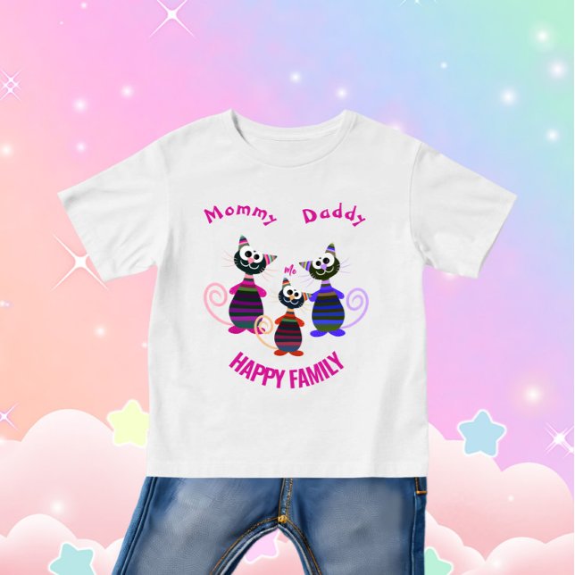 T-shirt Pour Bébé Chats colorés amusants (Créateur téléchargé)