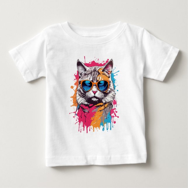 T-shirt Pour Bébé Chats cool : "Appelle-moi Apollo" (Devant)