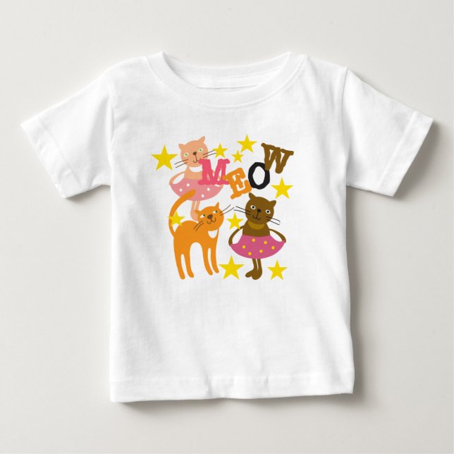 T-shirt Pour Bébé Chats dansants (Devant)