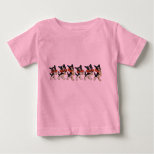 T-shirt Pour Bébé Chats de marche de Louis Wain - plante grimpante
