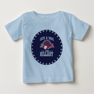 T-SHIRT POUR BÉBÉ CHATS ET CHIENS POUR HILLARY