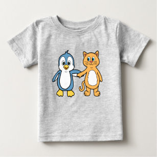 T-shirt Pour Bébé Chats pingouins