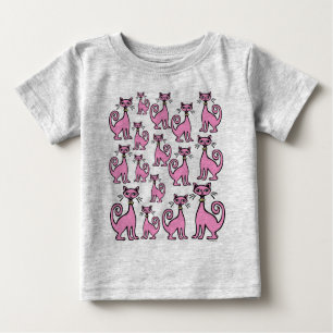 T-shirt Pour Bébé Chats Retro - Bébé - (design F&B) - Customisé