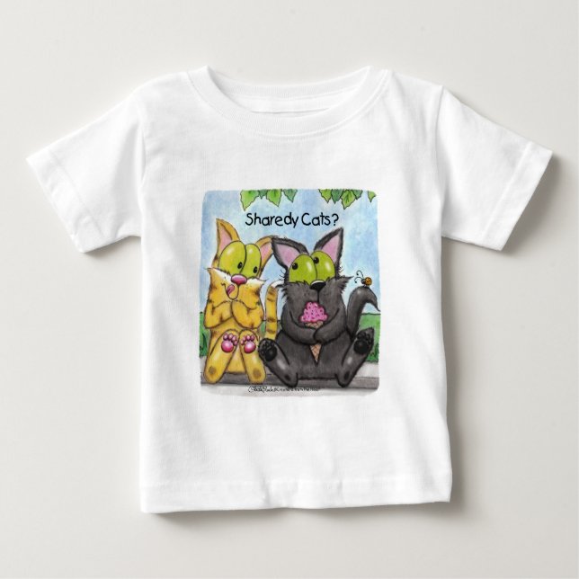 T-shirt Pour Bébé Chats Sharedy - Silencieux et pourri (Devant)