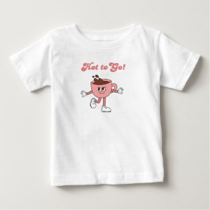 T-shirt Pour Bébé Chaud to Go tshirt, café de style rétro