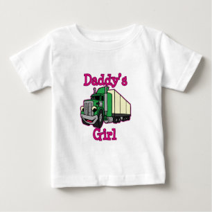 T-shirt Pour Bébé Chauffeur de camion pour fille de papa