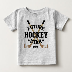 T-shirt Pour Bébé Chaussures Brown du joueur de hockey étoile de hoc
