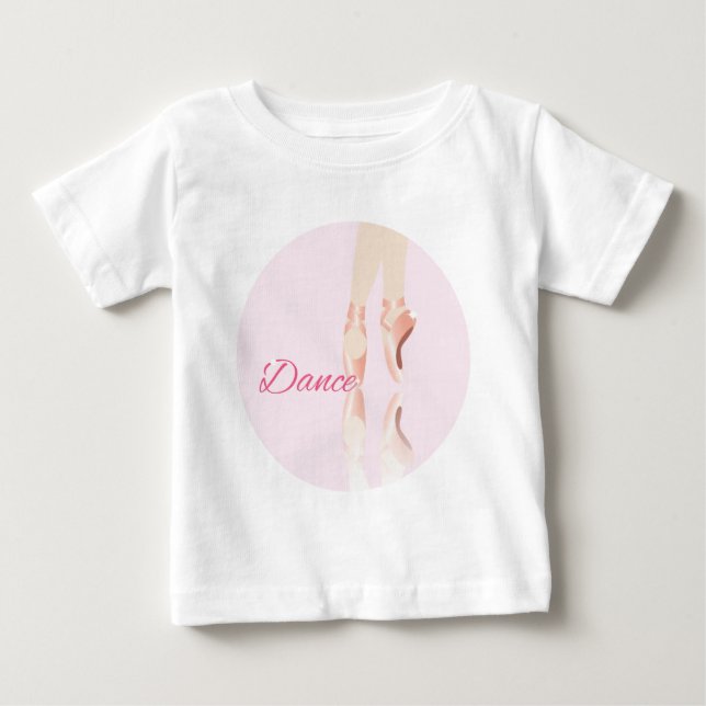 T-shirt Pour Bébé Chaussures de ballet de danse (Devant)