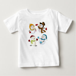 T-shirt Pour Bébé Chaussures en toile avec des douilles et dessin de