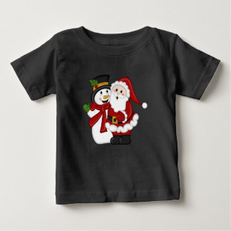 T-shirt Pour Bébé Chaussures en toile De Noël pour tu bois
