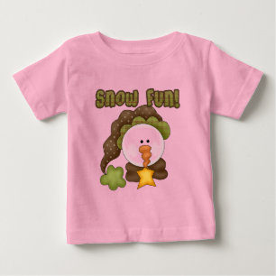 T-shirt Pour Bébé Chaussures et cadeaux One Fun de neige