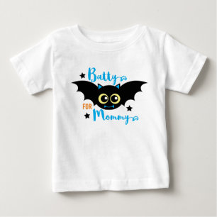 T-shirt Pour Bébé Chauve-souris pour Maman Mignon 1er Halloween Bleu