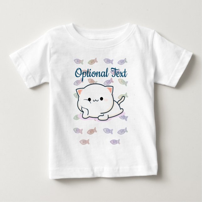 T-shirt Pour Bébé Cheeky Kawaii Style Kitten (Devant)