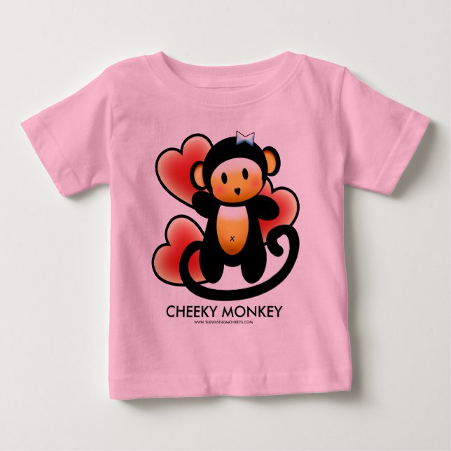 T-shirt Pour Bébé Cheeky Monkey (Devant)