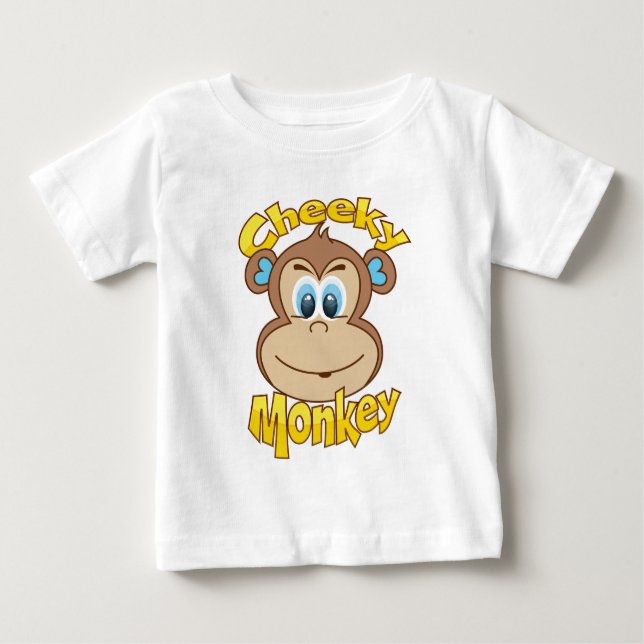 T-shirt Pour Bébé Cheeky Monkey pour les garçons (Devant)