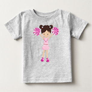 T-shirt Pour Bébé Cheerleaders, Cheerled, Mignonne fille, Cheveux Br