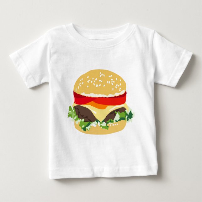 T-shirt Pour Bébé Cheeseburger américain (Devant)