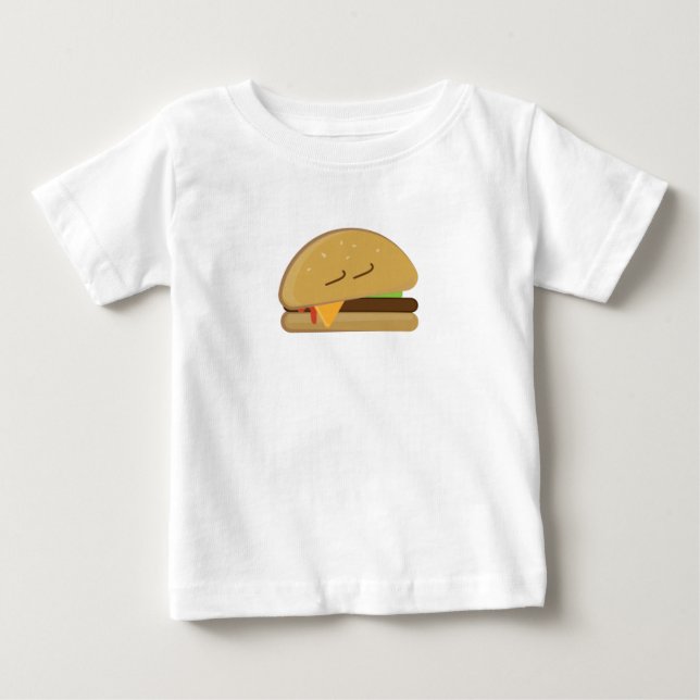 T-shirt Pour Bébé Cheeseburger endormi (Devant)