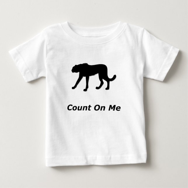 T-shirt Pour Bébé Cheetah Compter Sur Moi (Devant)