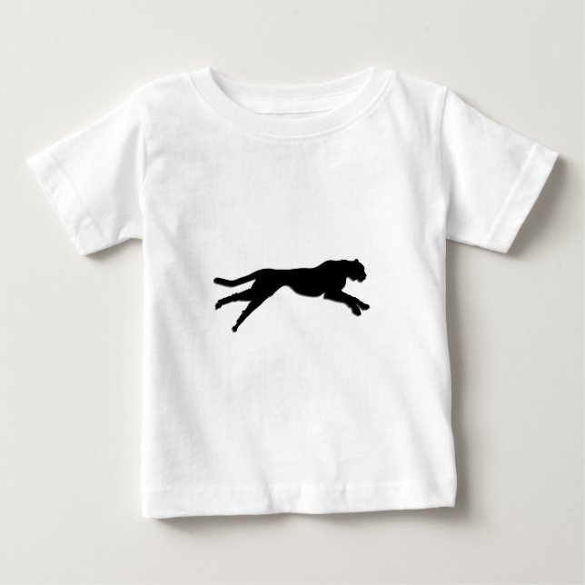 T-shirt Pour Bébé Cheetah d'art graphique noir (Devant)