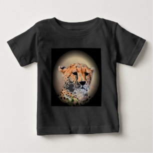 T-shirt Pour Bébé Cheetah Portrait par Pleine lune : La grâce de la