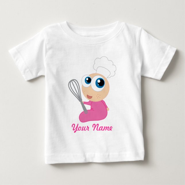 T-shirt Pour Bébé Chef Cuisine fille bébé (Devant)