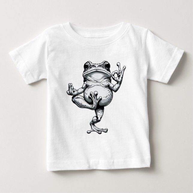 T-shirt Pour Bébé Chef-d'œuvre de Grenouille Zen (Devant)