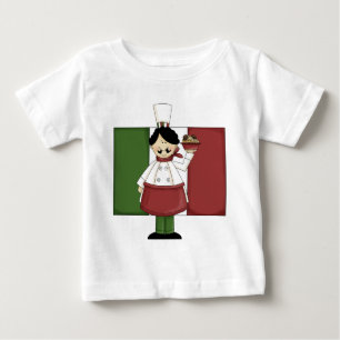 T-shirt Pour Bébé Chef italien - Personnalisable